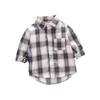 Chemise à carreaux à manches longues boutonnée pour enfants, garçons et filles, printemps, automne
