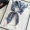 Green Oil Painting Small Square Scarf Silk Scarf Women's Summer Thin Sunscreen Spring and Autumn Headscarf Head Scarf Tied Bag Headband Belt