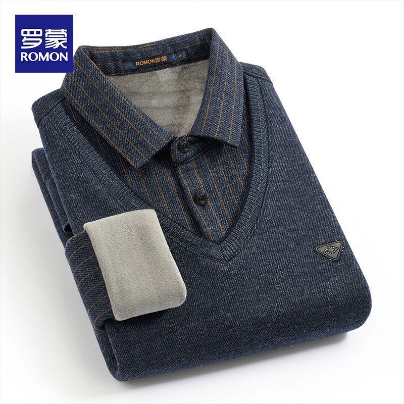 ROMON Men's Casual Pullover Top