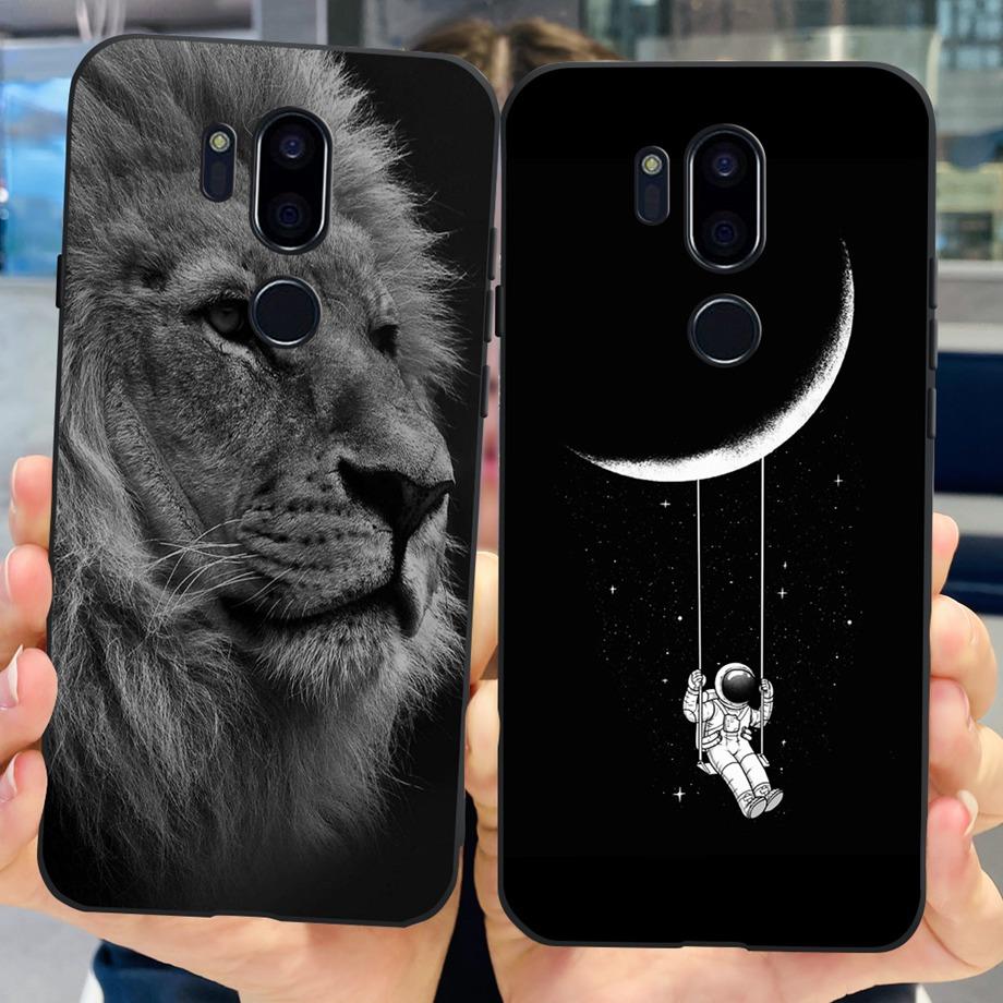 For LG G7 ThinQ G7 Plus Mobile Phone Cover Ultra Slim Soft Silicone Black Capa Etui For LG G6 Plus G6+ G7+ Case Lovely Cartoon