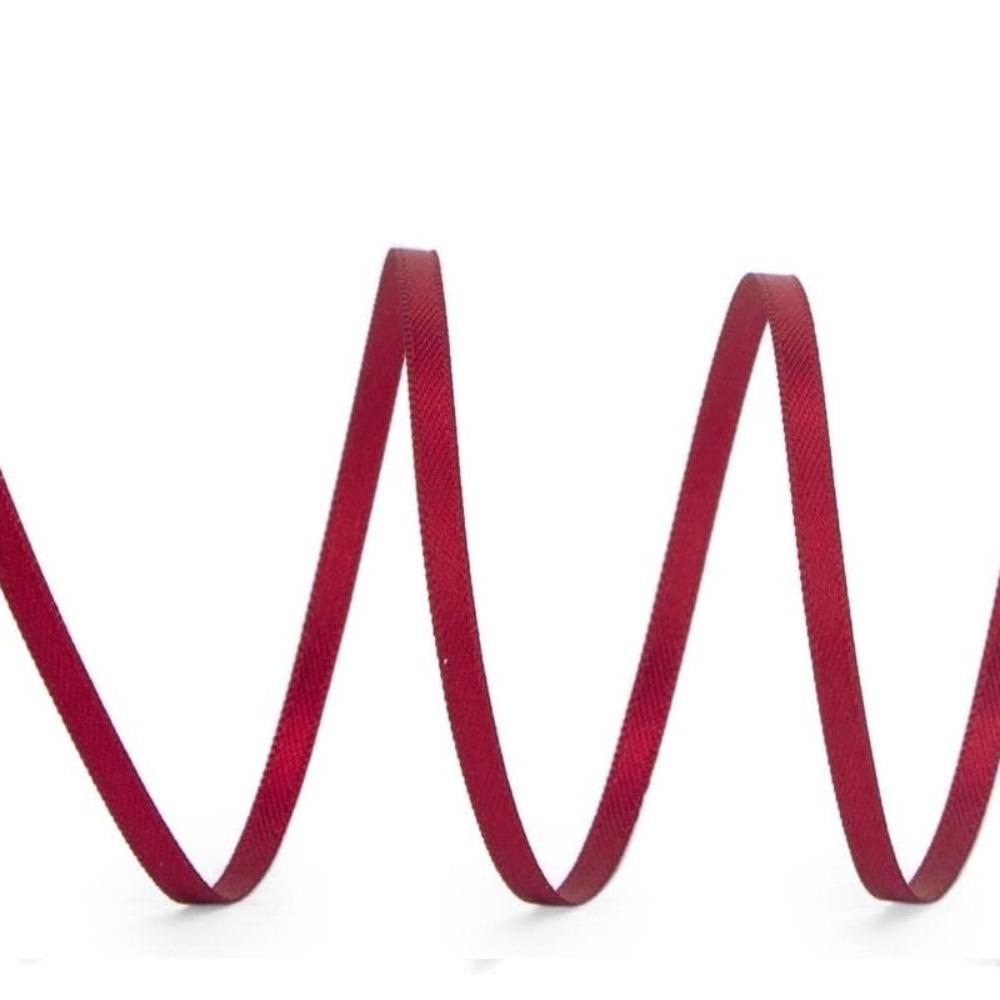 Multi-purpose 50Yards/Roll Thin Ribbon 3MM Double-Sided Balloon Ribbon Solid Color Flower Packaging Ribbon Gift Wrapping