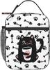 Süße Schwarze Katze Brotdose Isoliert Lunchtasche für Damen Herren Wiederverwendbar Tragbar Auslaufsicher Brotdose Tragetasche Kühltasche Thermotasche