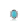 Arizona Turquoise Statement Ring: 925 Sterling Silver