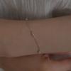 14k Triple Cubic Chain Bracelet