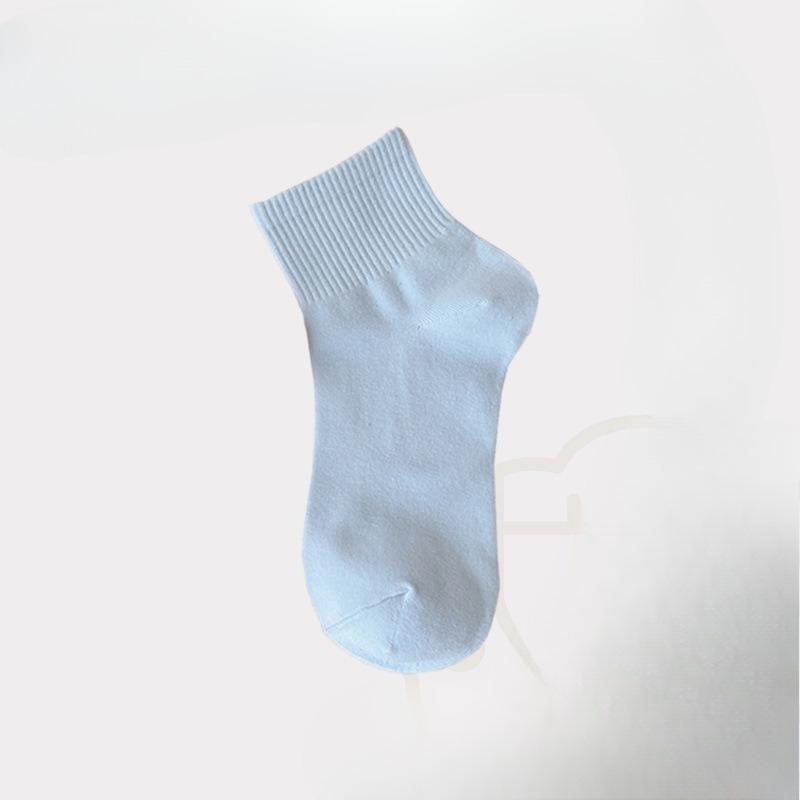 All-cotton Short Socks, Solid-color Socks, Pure Cotton Short Socks for Women, Student Sports and Casual Trendy Socks, Candy-colored Boat Socks