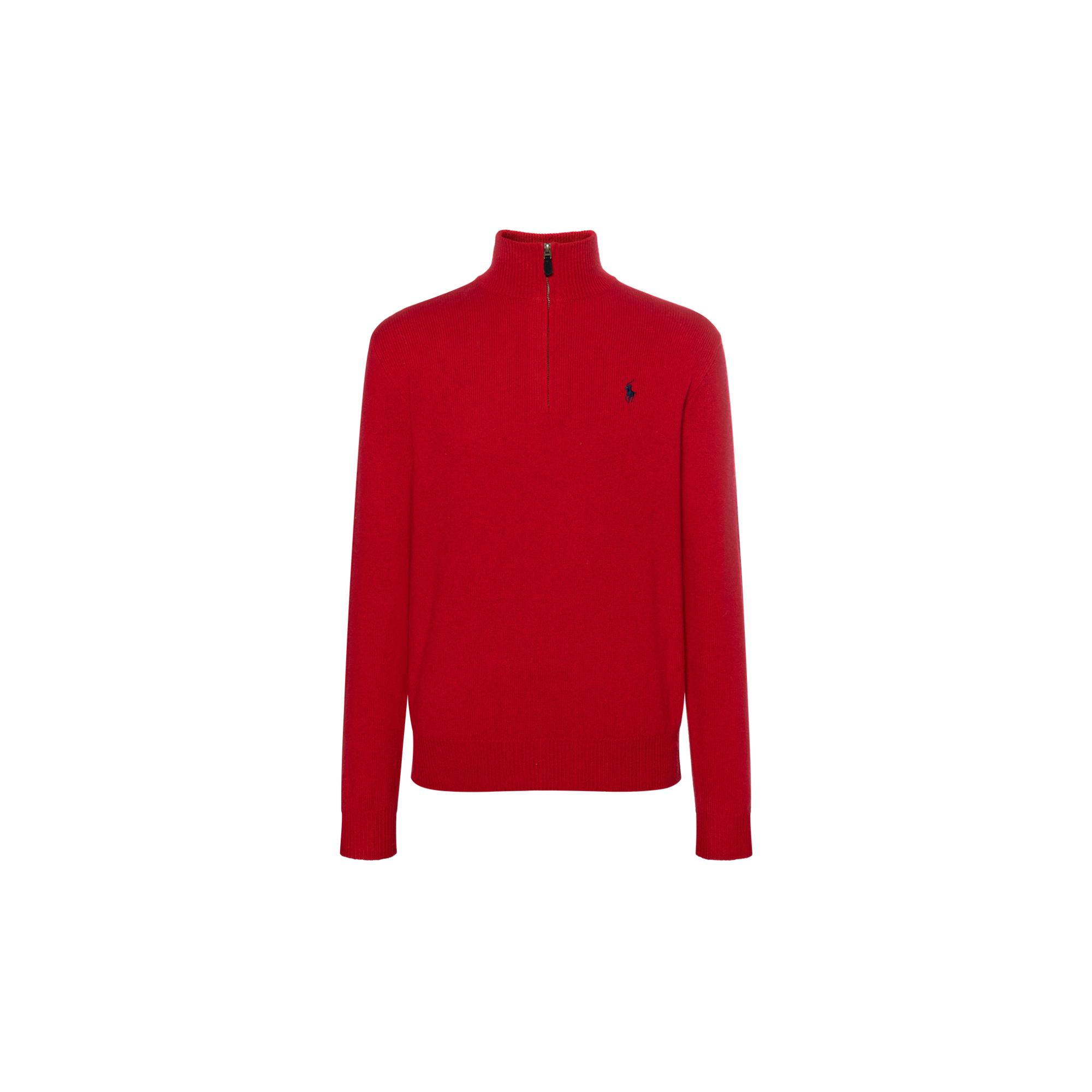 

Polo Ralph Lauren Ss23 однотонный мужской свитер с вышитым логотипом и полумолнией 710777743-011 L