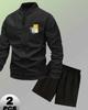 Baseball Jacket & Shorts Set, Versatile & Simple, Essential for Daily Casual