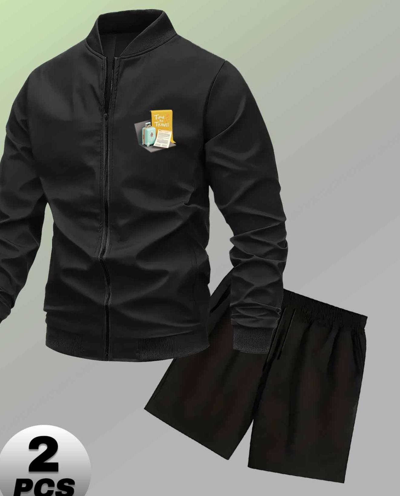 Комплект: Бейсбольная куртка и шорты, Универсальный и простой, Незаменим для повседневного стиля S