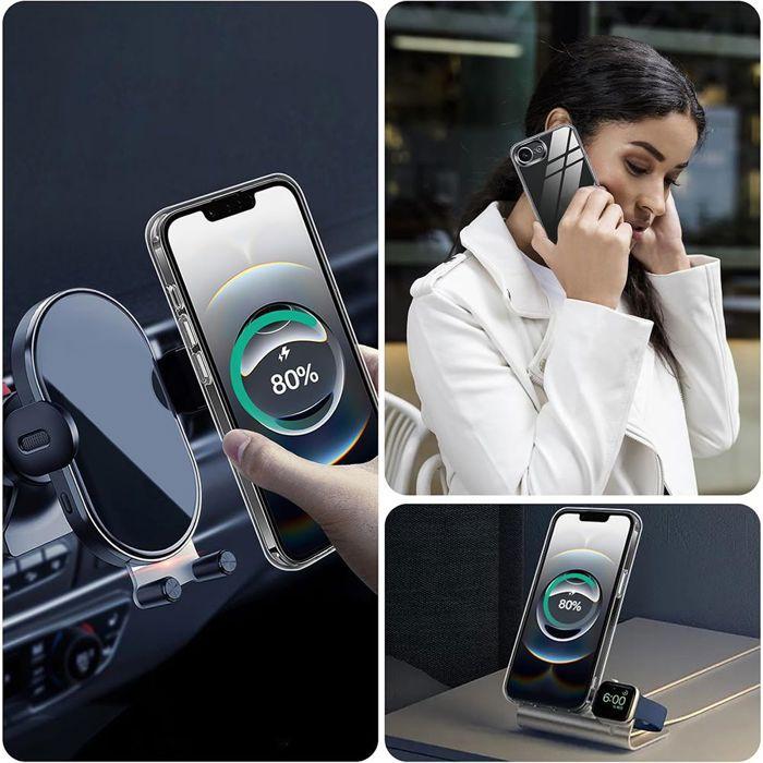 Coque et 2 Verres Trempés pour iPhone 16e - Protection Renforcée Antichoc Silicone Transparent