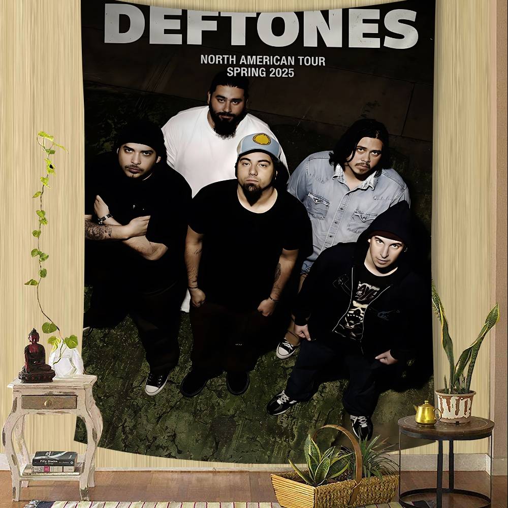 Singer Star DDeftones Anime Tapestry Hanging Tarot Hippie Wall Rugs Dorm Wall Hanging Sheets