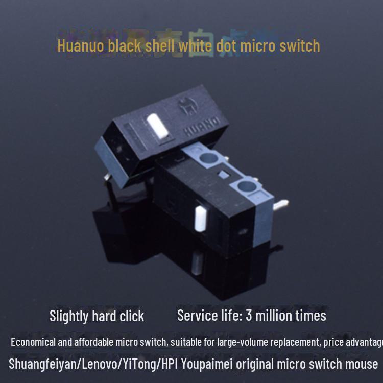 

Переключатель мыши Kailh Black Mamba GM8.0 для Logitech/Razer (Белые, зеленые, розовые точки) Special Internet Cafe Model