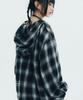 VENHIT Oversized Check Hoodie_Black