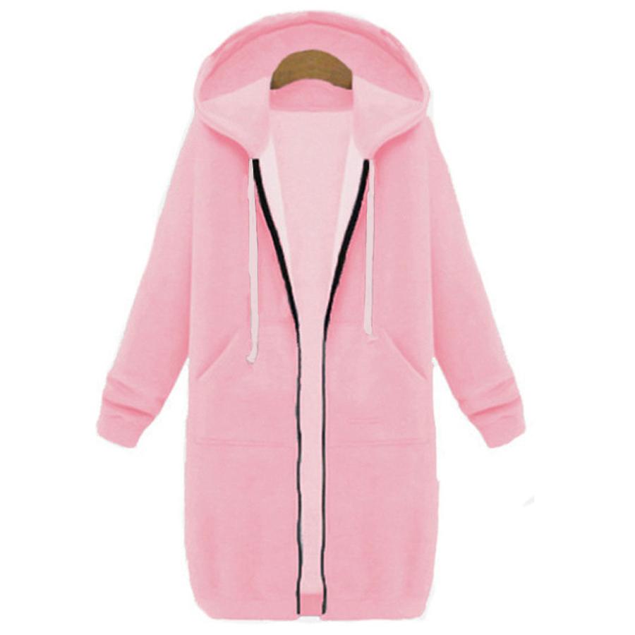 Fall Winter Women's Sweatshirt Long Sleeve Hoodie Coat