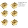 6Pcs Sunflower Napkin Rings Metal Sun Flower Napkin Holders Decorative Napkin Rings for Dining Table Wedding Birthday Party