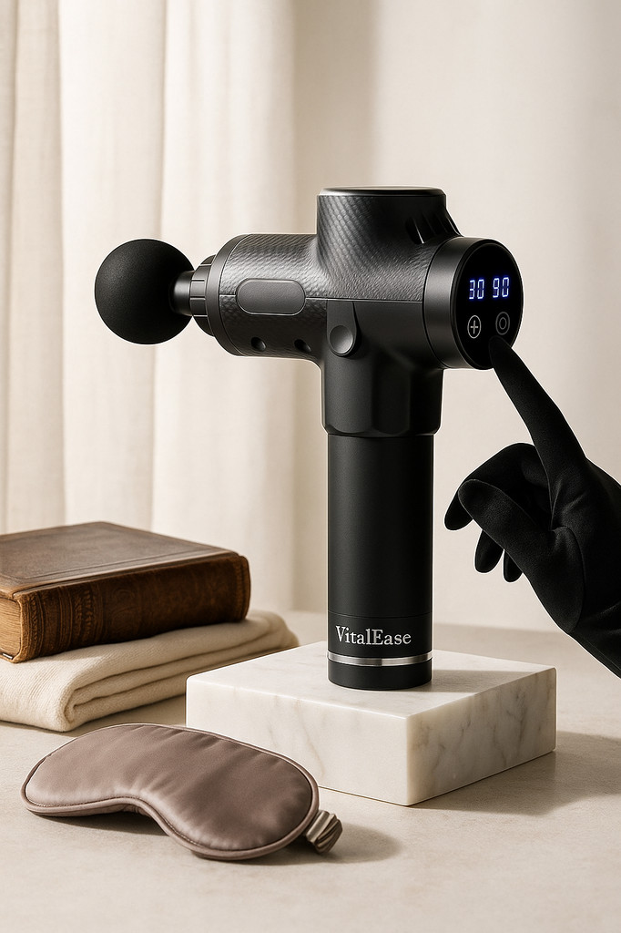 Massagepistole, Tiefengewebe-Muskelmassagegerät, 30-Gang-LCD-Touch-Display, Faszienübung, Entspannung zur Linderung von Körper- und Nackenschmerzen