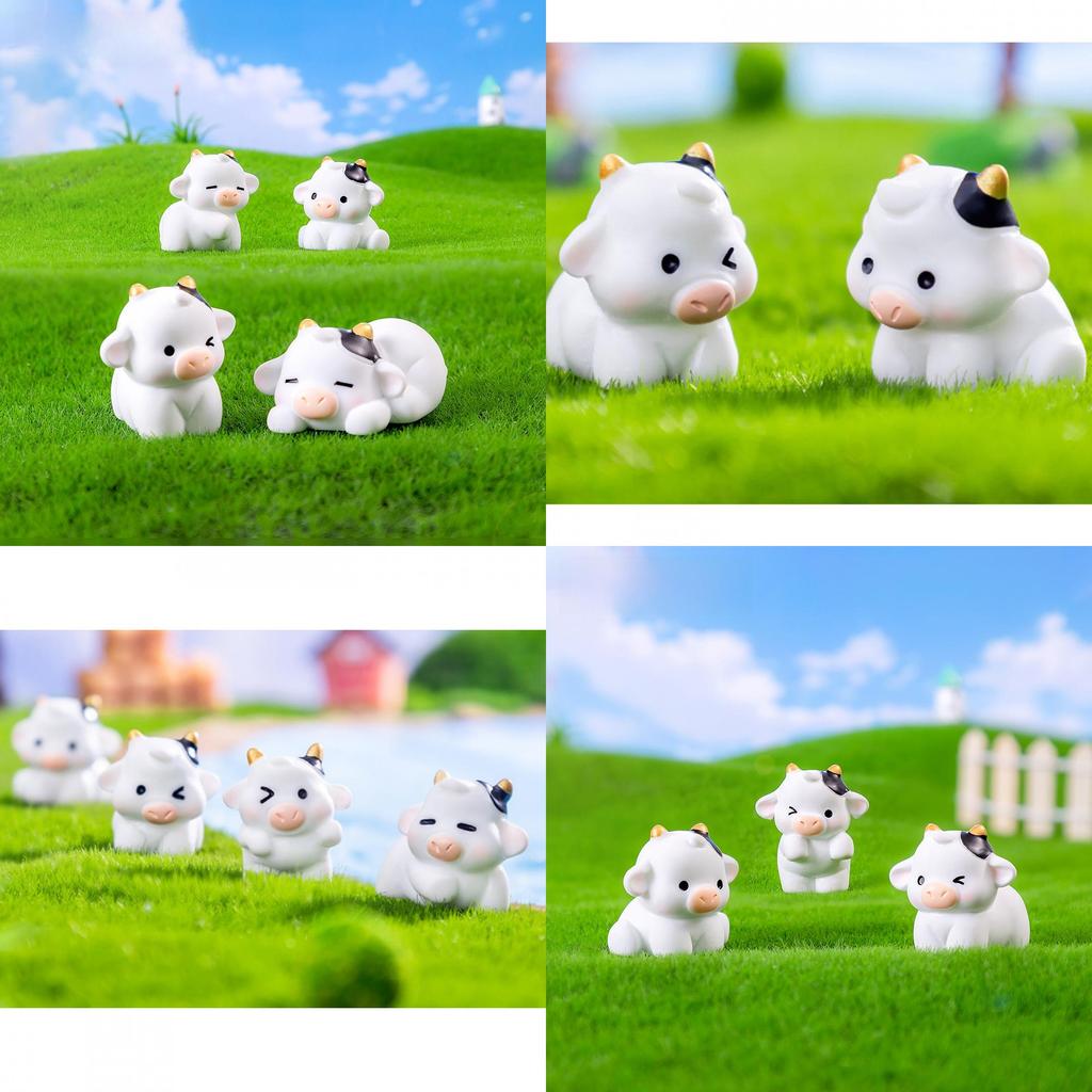 Creative Cartoon Style Resin Brave Little Cow Blind Box Car Decoration Miniature Figurine
