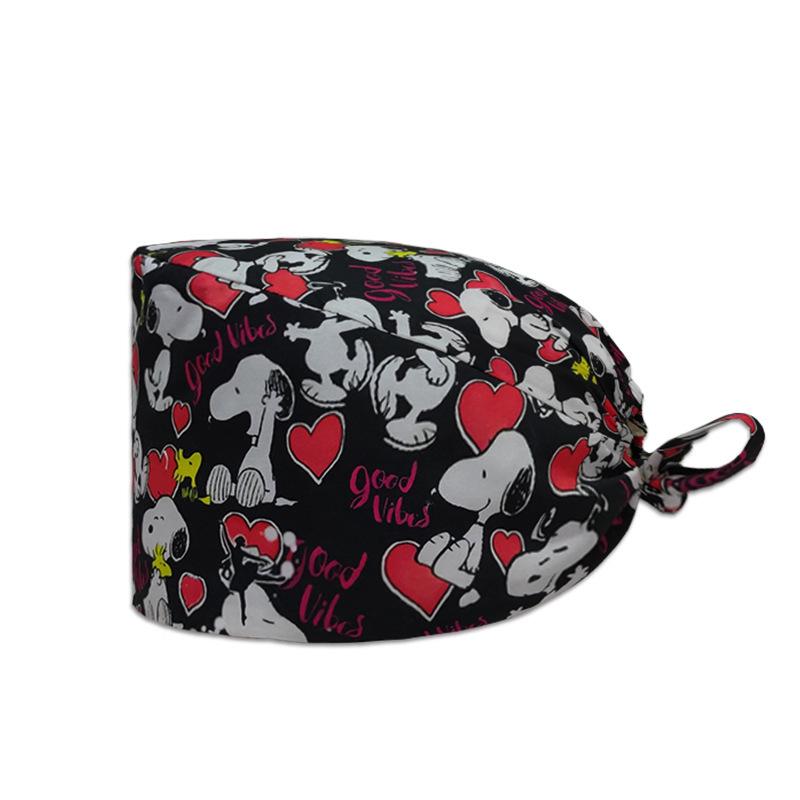 Women's Cotton Surgical Cap - Cartoon Print Nurse & Dentist Hat