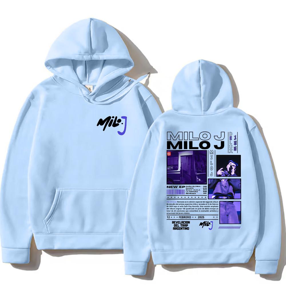 Milo J Mikiny Rapper Milo J Merch Mikiny Módní Dámské Pánské Nový Design Oblečení Grafický Potisk High Street Pulovry Ležérní