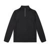 Men's Half-Zip Breathable Sweat-Absorbing Long Sleeve Sports T-Shirt for Running & Training