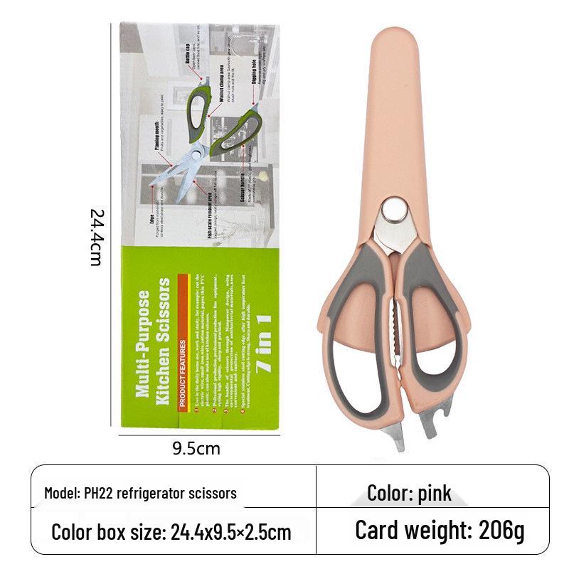 Multifunctional Stainless Steel Kitchen Scissors for Cutting Chicken Bones, Food Prep & More