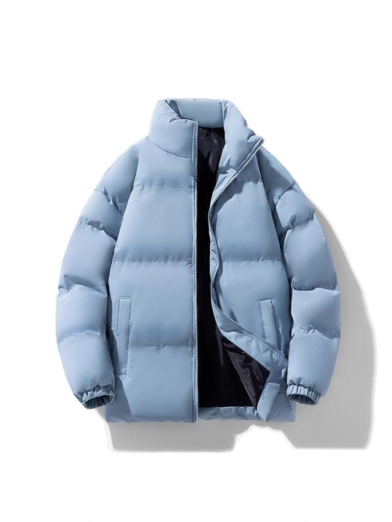 Men's 2025 Thick Padded Cotton Jacket - Loose Fit, Warm, Versatile Stand Collar Coat