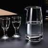 8pcs Set 3.5oz 100ml Chinese Style Baijiu Dispenser Foreign Wine Dispenser Set Gift for Friend Transparent Decanter Wine Utensil