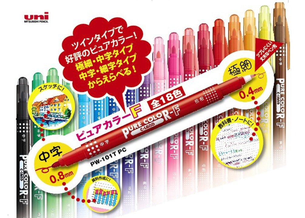 Mitsubishi Pencil Pure Color F 10 Water-Based Pen, Pink, Pens, PW101TPC.13
