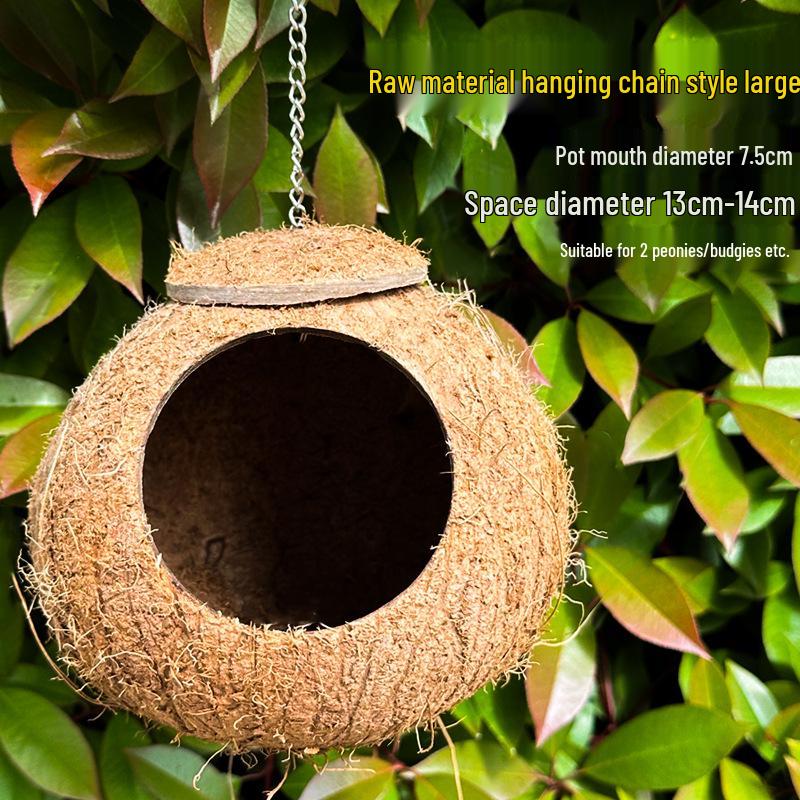 Hand-Woven Straw Nest for Small Birds: Parrot, Budgie, Conure, Finch