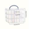 1pc 3-Tier 18-Grid Transparent Adjustable Stackable Compartment Slot Plastic Storage Box for Organizing Toys, Jewelry