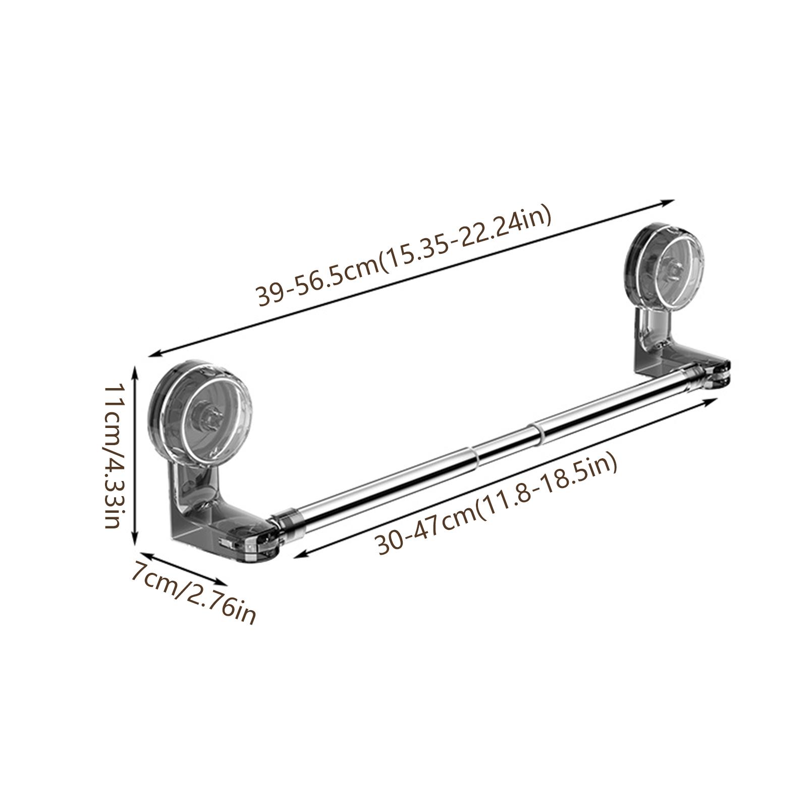 

Выдвижной держатель для полотенец на присосках, прочный настенный держатель для полотенец для душа, принадлежности для хранения полотенец в ванной