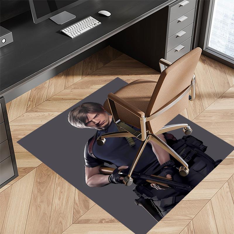 Resident Evil Leon S. Kennedy Printed Absorbent Washable Carpet, Non-Slip Bathroom Mats, Kitchen Rugs, Yoga Mat,Living Room Entrance, Camping Picnic R