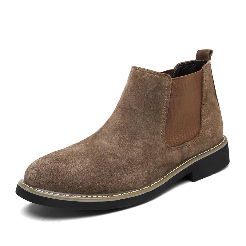 Bottes Chelsea en Cuir Tendance pour Homme Jeune: Baskets Montantes Respirantes en Daim pour un Usage Décontracté et Formel