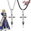 Anime Fate Stay Night Saber Anhänger Halskette Emiya Kreuz Zubehör Schmuck Für Frauen Mann Zubehör Geschenke