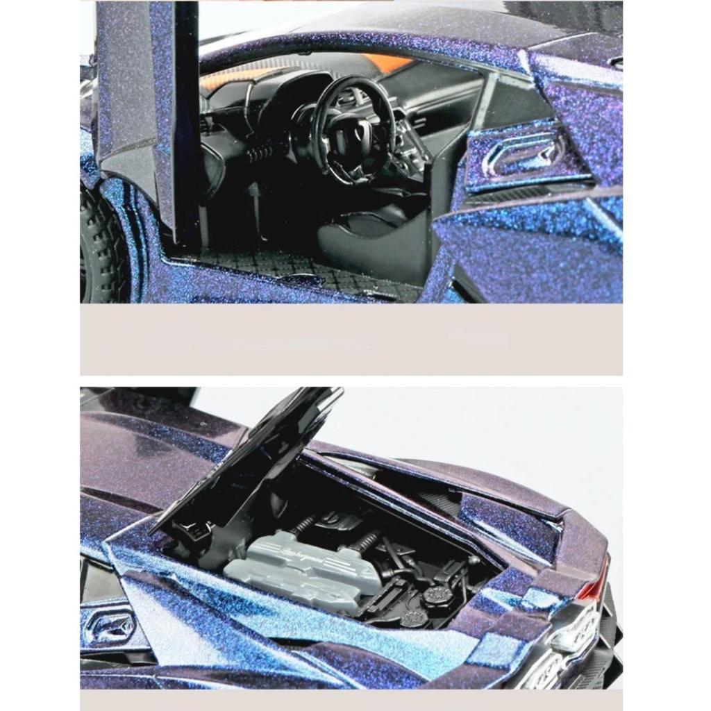 1/32 Scale Lamborghini Revuelto Alloy Diecast Model Car Sound Light Children Toys Collection Hobbies Gifts with Boys Kids Present A893