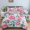 3D Design Flowers Duvet Cover Sets Bed Linens Bedding Set Quilt/Comforter Covers Pillowcases 240x220 Size Black Home Texitle