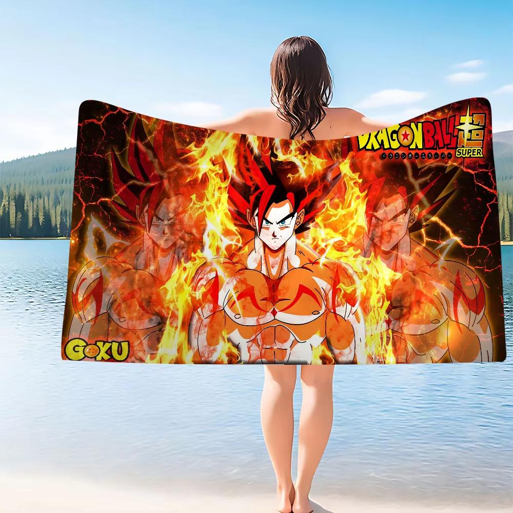 Dragon Ball-G-GOKU Big Microfiber Beach Towels Quick Dry Towel Sand Beach Towels Pool Towel for Travel Swim Pool Yoga