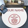 Custom Name,S.L. Benfica Pattern Round rug,Carpet Rug for Living Room Bedroom Playroom ,Non-slip Floor Mat,Holiday Gifts and Birthday Gifts.