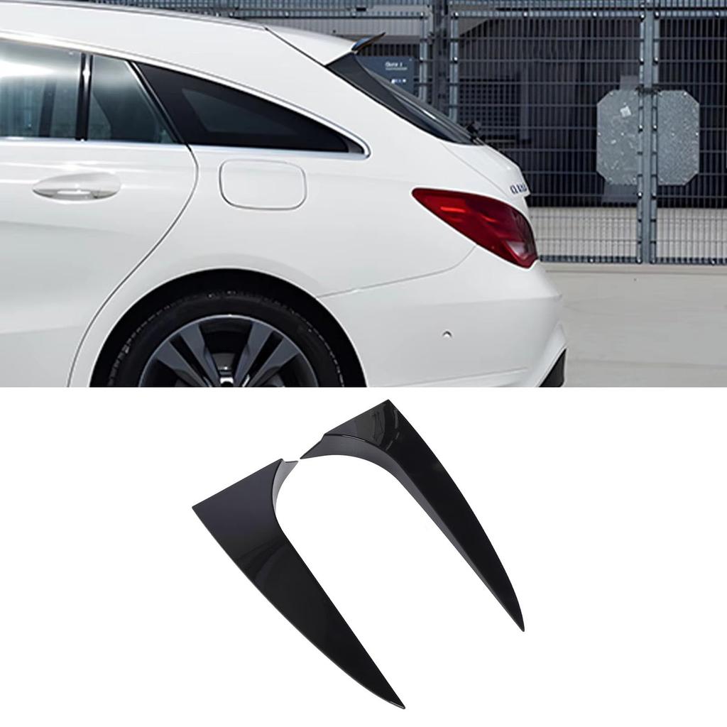 Rear Window Side Spoilers Black Side Wing Trim Covers for X117 Shooting Brake 2 Pieces - CLA-Class (2013-2019) -