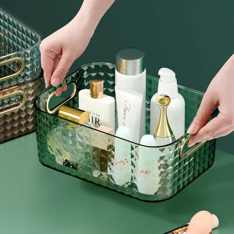 Futurism Box storage bathroom accessories Poatable With Handle Kitchen Desktop Makeup Organizers Basket Jewelry organizer Box