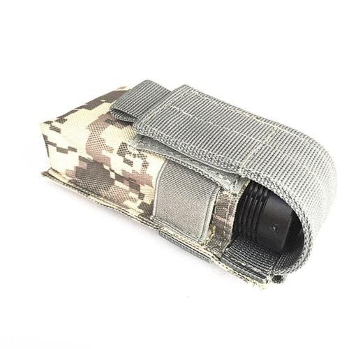 No-Brand Tactical Military Flashlight Torch Belt Holster Holder Case Pouch Available In 5 Colors - Black