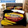 3PCS Rome Wolf Football club Printed Soft Bedding Set,Including 1pc Duvet Cover And 2pcs Pillowcases Perfect for Bedroom, Dormitory, Fan gift