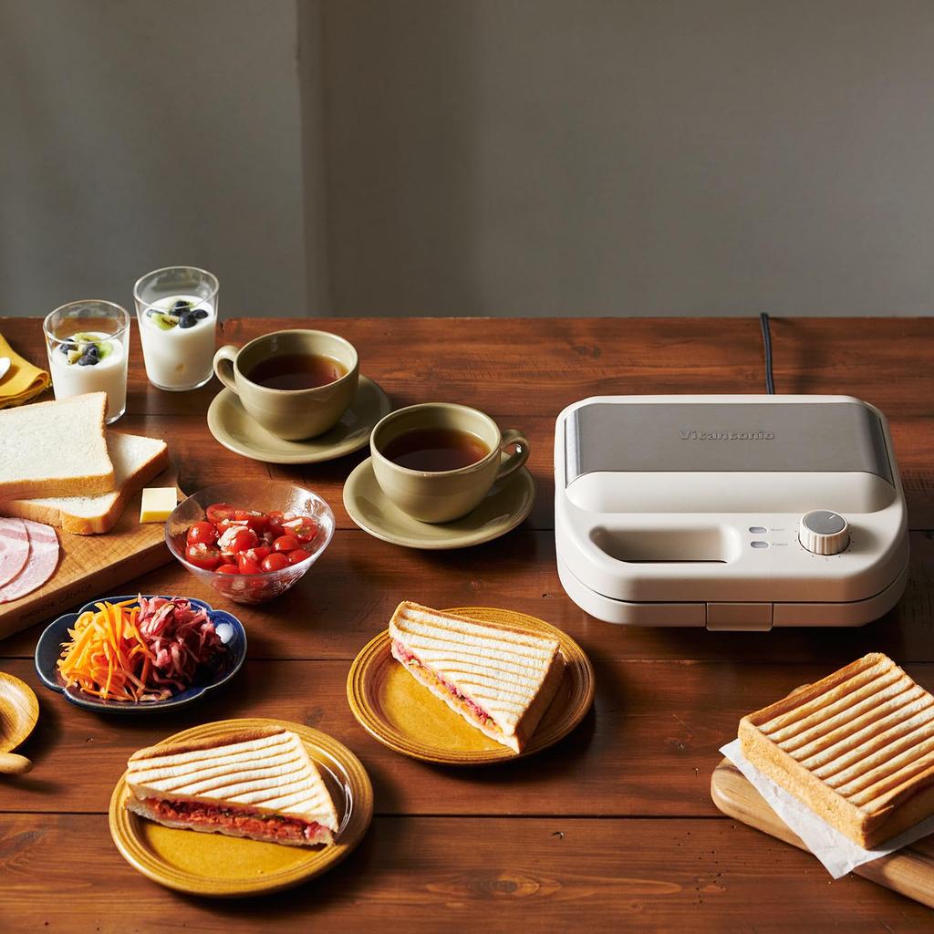 Waffle Hot Sand Baker Color Now Comes with 2 Types of Hot Sand Maker Electric Waffle Maker Sandwich Maker [Vitantonio Official] & (VWH-600-K) [New