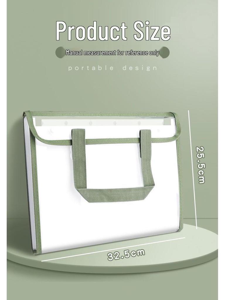 Accordion File Bag for Students: Test Paper and Subject Classification Storage Album