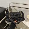 2024 Pleated Cloud Bubble Shoulder Bag - Trendy Korean Down Cotton Underarm Design