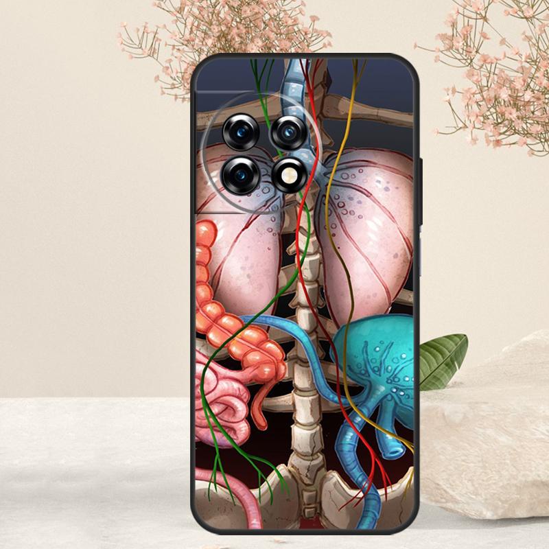 Medical Human Anatomy Case For OnePlus 12 11 9 10 Pro 10R 8T 10T 12R OnePlus Nord CE 3 2 Lite N30 N20 N10 Cover