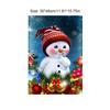Resin Christmas Snowman Crystal Painting Portable Frameless Round Decorative Wall Hanging Bedroom Living Room Drawing