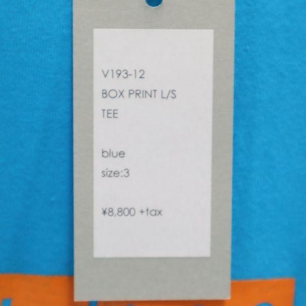unused VAST222 19ss made in Japan Print Long sleeve sweat trainer 3 blue Men's Used
