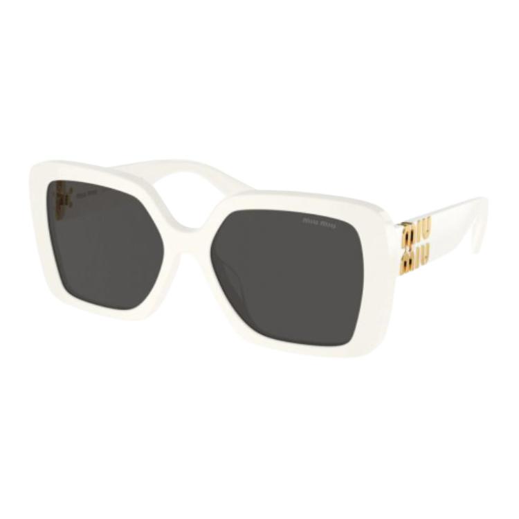 

Miu Miu Exquisite Irregular Shape Sunglasses Women sunglasses White 0MU10YS1425S0 Basic Packaging-Eyeglass Case+Box
