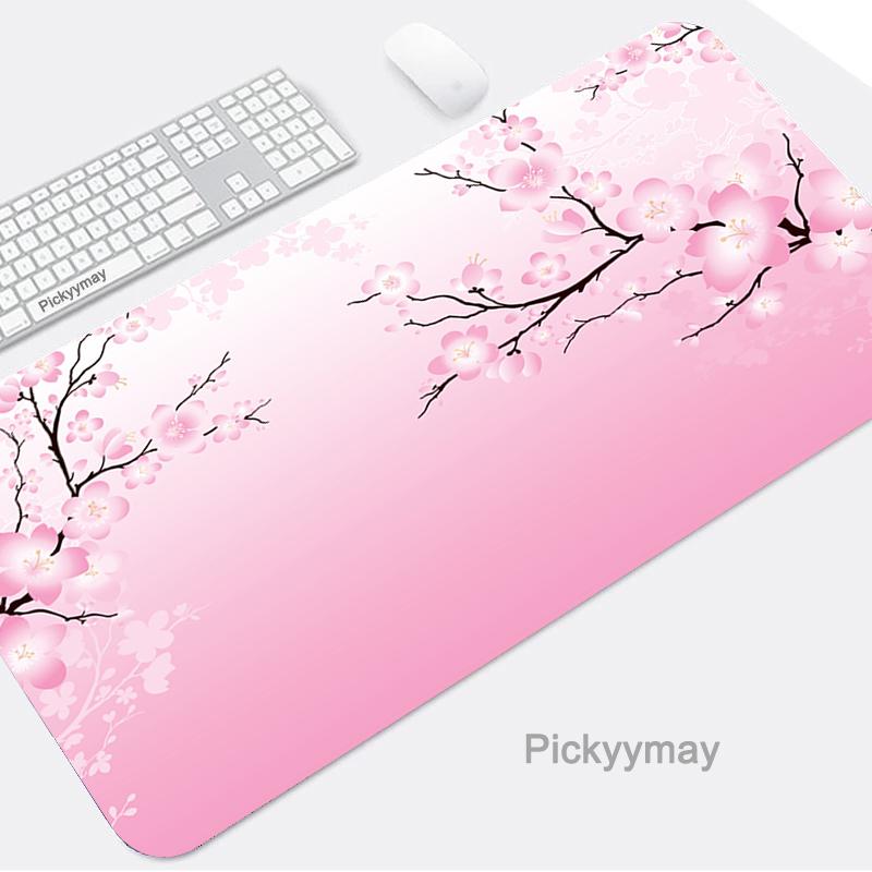 Pink Mousepads Cute Mousepad Kawaii Bunny Large Mouse Mat Office Desk Pads NonSlip Rubber Mouse Pad Big Keyboard Mats