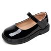 Sofort lieferbar Kinder Prinzessin Lederschuhe - Frühling/Herbst 2025, Schwarze Grundschul Auftrittsschuhe, Weiches Leder und Sohle.